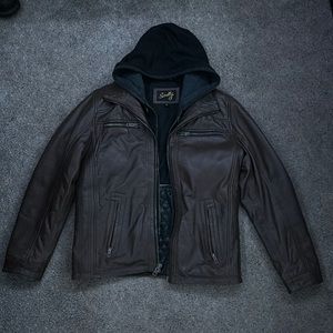 Scully Leather - Hooded Leather Jacket